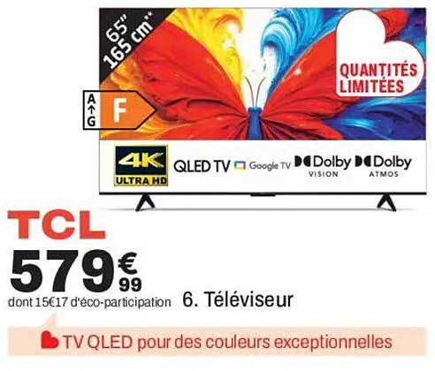 TCL 57,9 € 99 6. Téléviseur