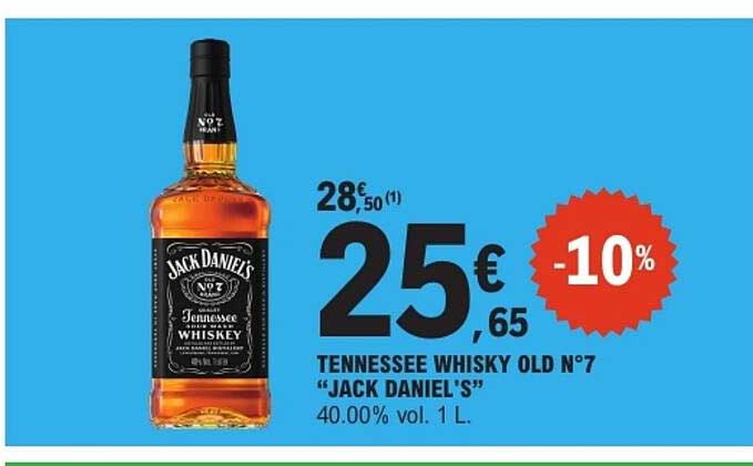 TENNESSEE WHISKY OLD N°7 "JACK DANIEL'S" 40.00% vol. 1 L.