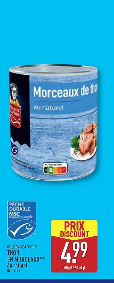 THON EN MORCEAUX** Au naturel, Réf. 5164