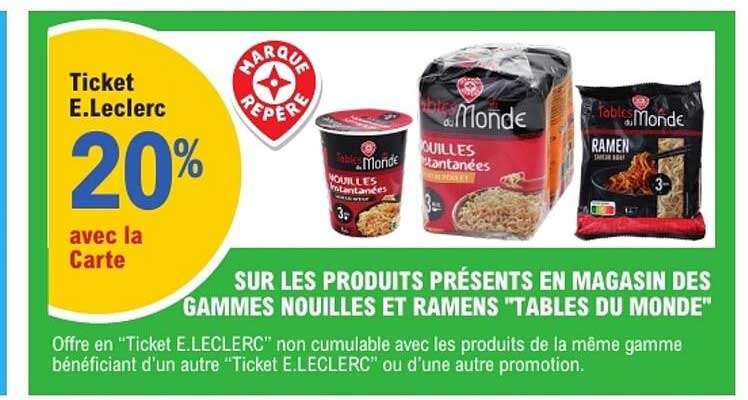 Ticket E.Leclerc 20% avec la Carte