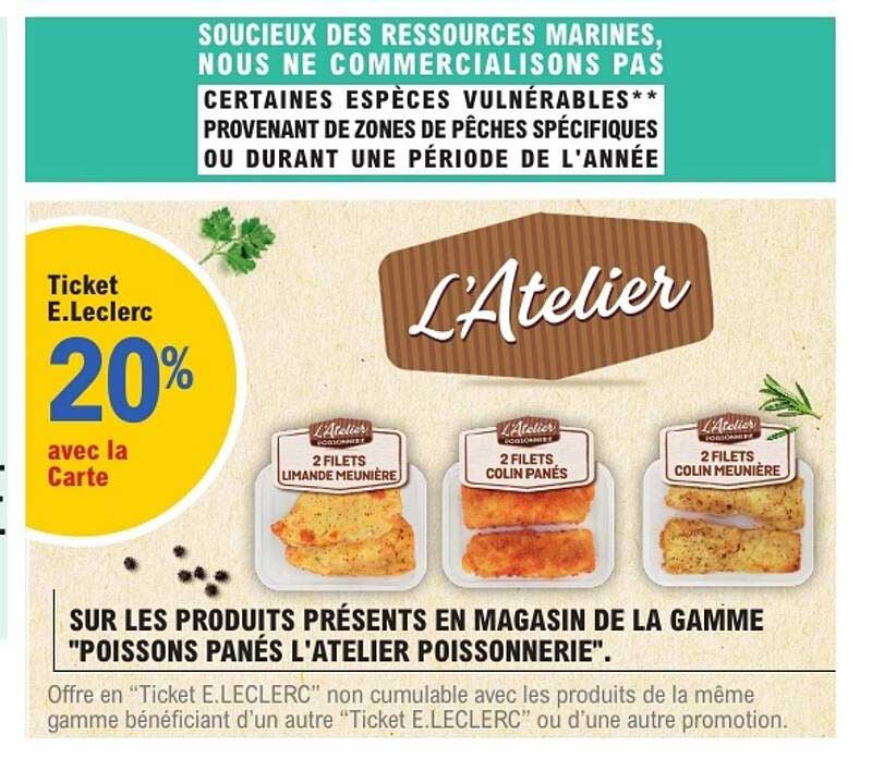 Ticket E.Leclerc 20% avec la Carte