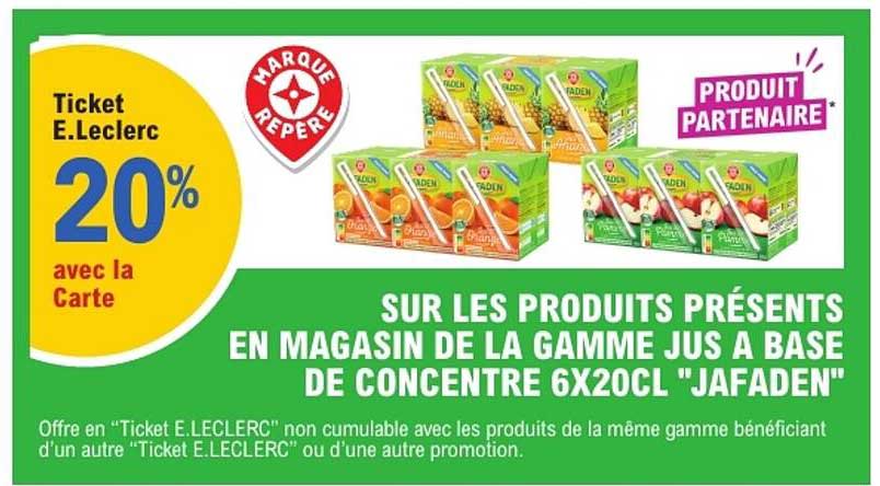 Ticket E.Leclerc 20% avec la Carte