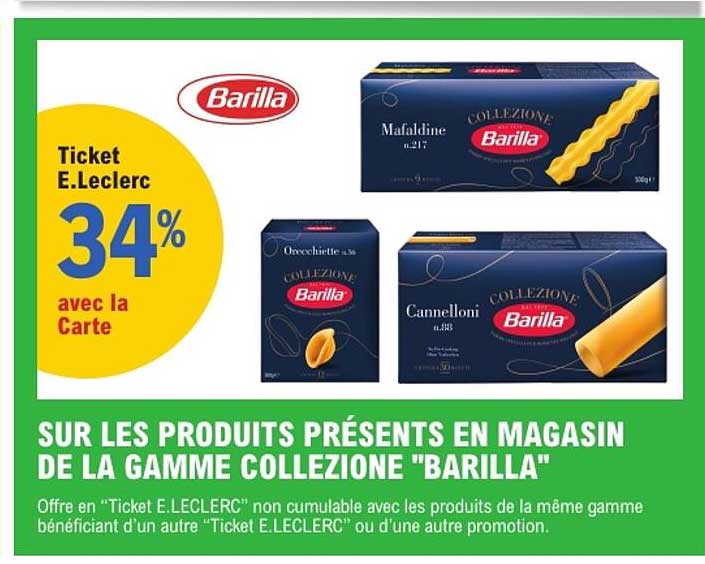 Ticket E.Leclerc 34% avec la Carte