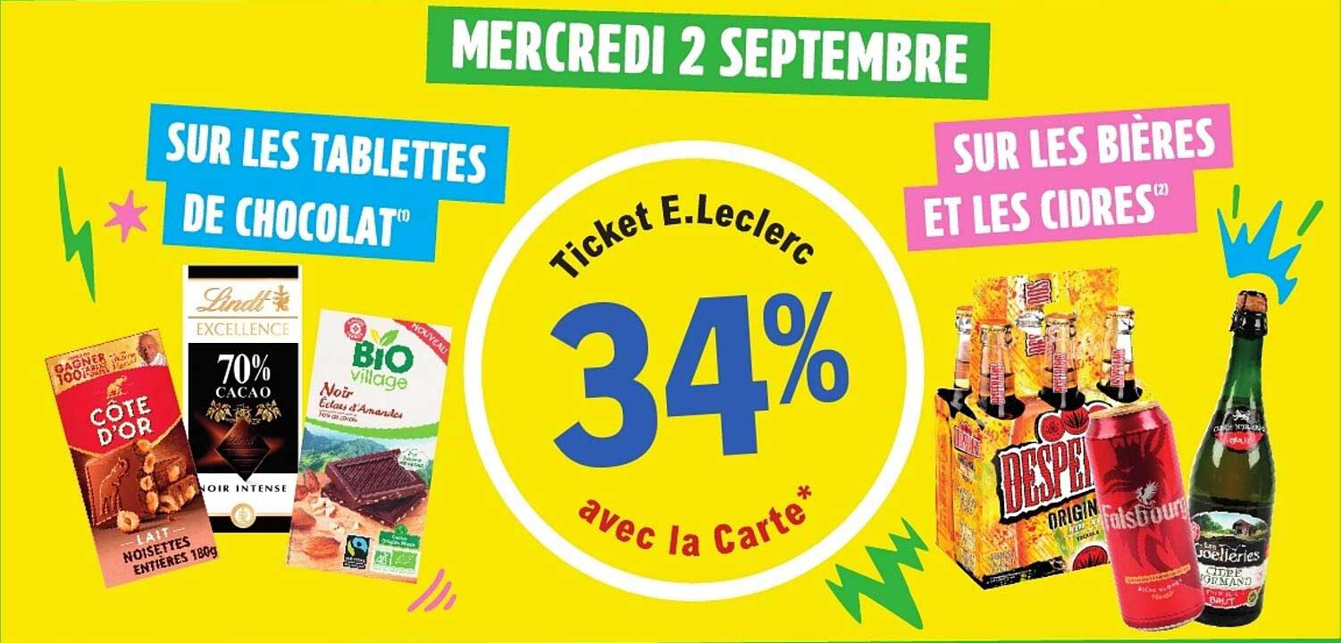 Ticket E.Leclerc 34% avec la carte*