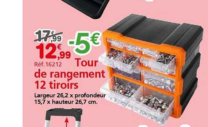 Tour de rangement 12 tiroirs