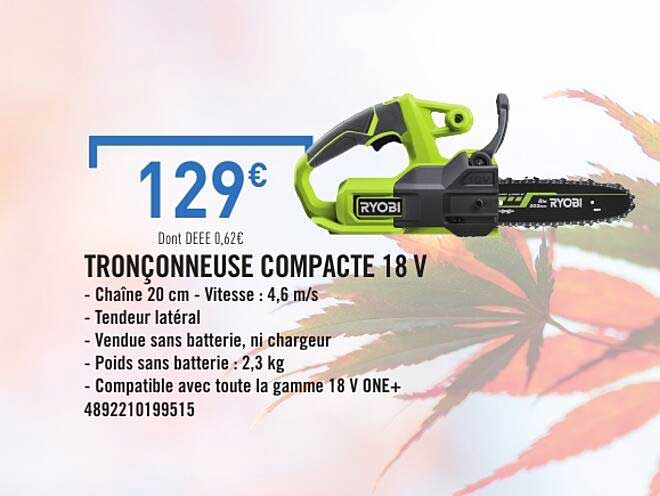 TRONÇONNEUSE COMPACTE 18 V