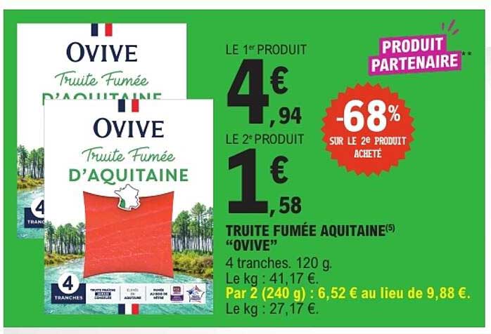 TRUITE FUMÉE AQUITAINE “OVIVE”