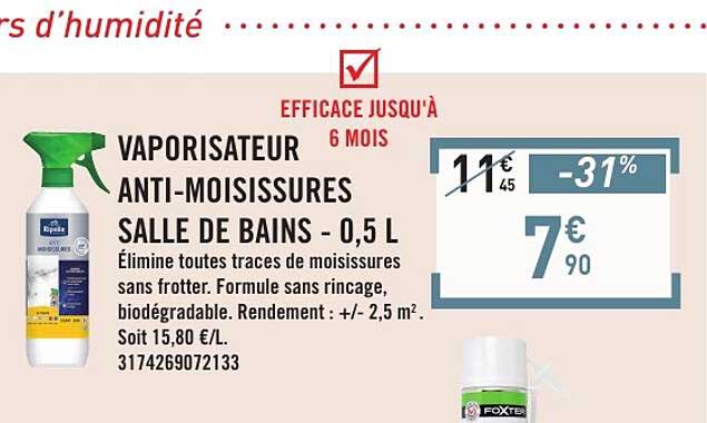 VAPORISATEUR ANTI-MOISISSURES SALLE DE BAINS - 0,5 L