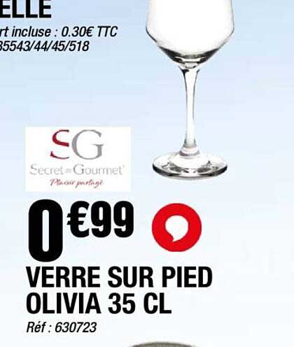 VERRE SUR PIED OLIVIA 35 CL
