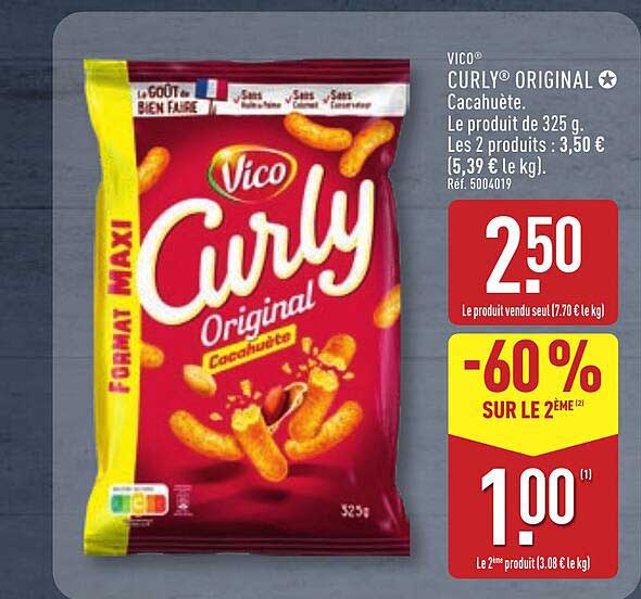 VICO® CURLY® ORIGINAL Cacahuète.