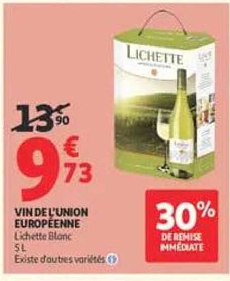 VIN DE L'UNION EUROPÉENNE Lichette Blanc 5 L
