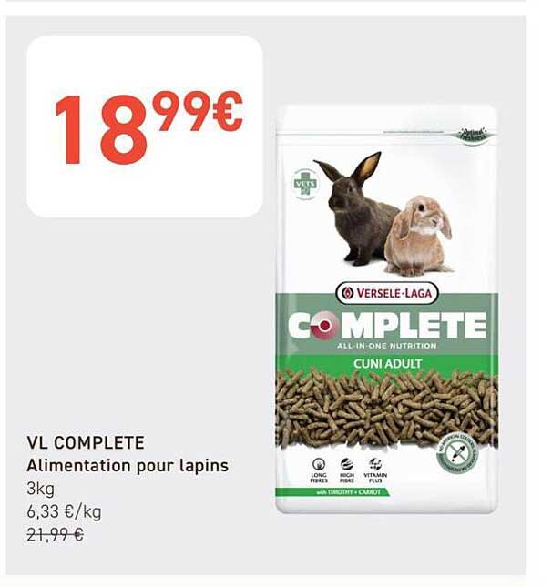 VL COMPLETE Alimentation pour lapins 3kg