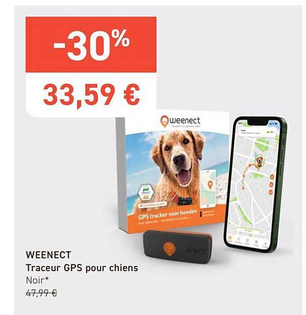 Weenect Traceur GPS pour chiens Noir*