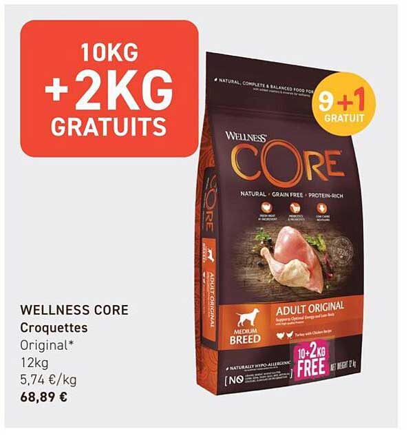 WELLNESS CORE Croquettes Original* 12kg