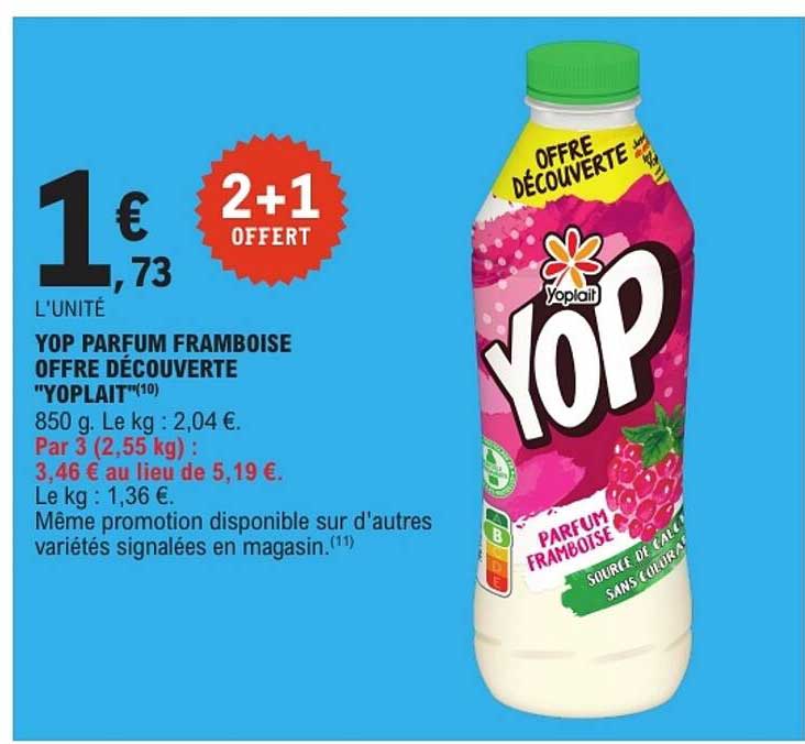 YOP PARFUM FRAMBOISE OFFRE DÉCOUVERTE "YOPLAIT"