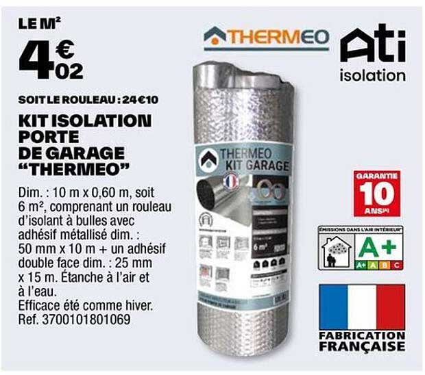 KIT ISOLATION PORTE DE GARAGE "THERMEO"
