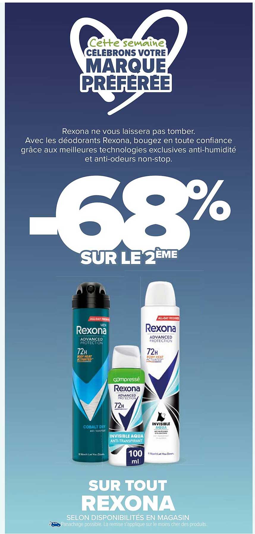 Rexsona Robi Promo Rexona chez Carrefour - 123Catalogue.fr