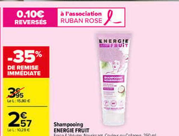 0.10€ REVERSÉS à l'association RUBAN ROSE