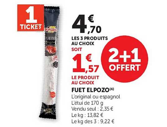 1 TICKET 2+1 OFFERT