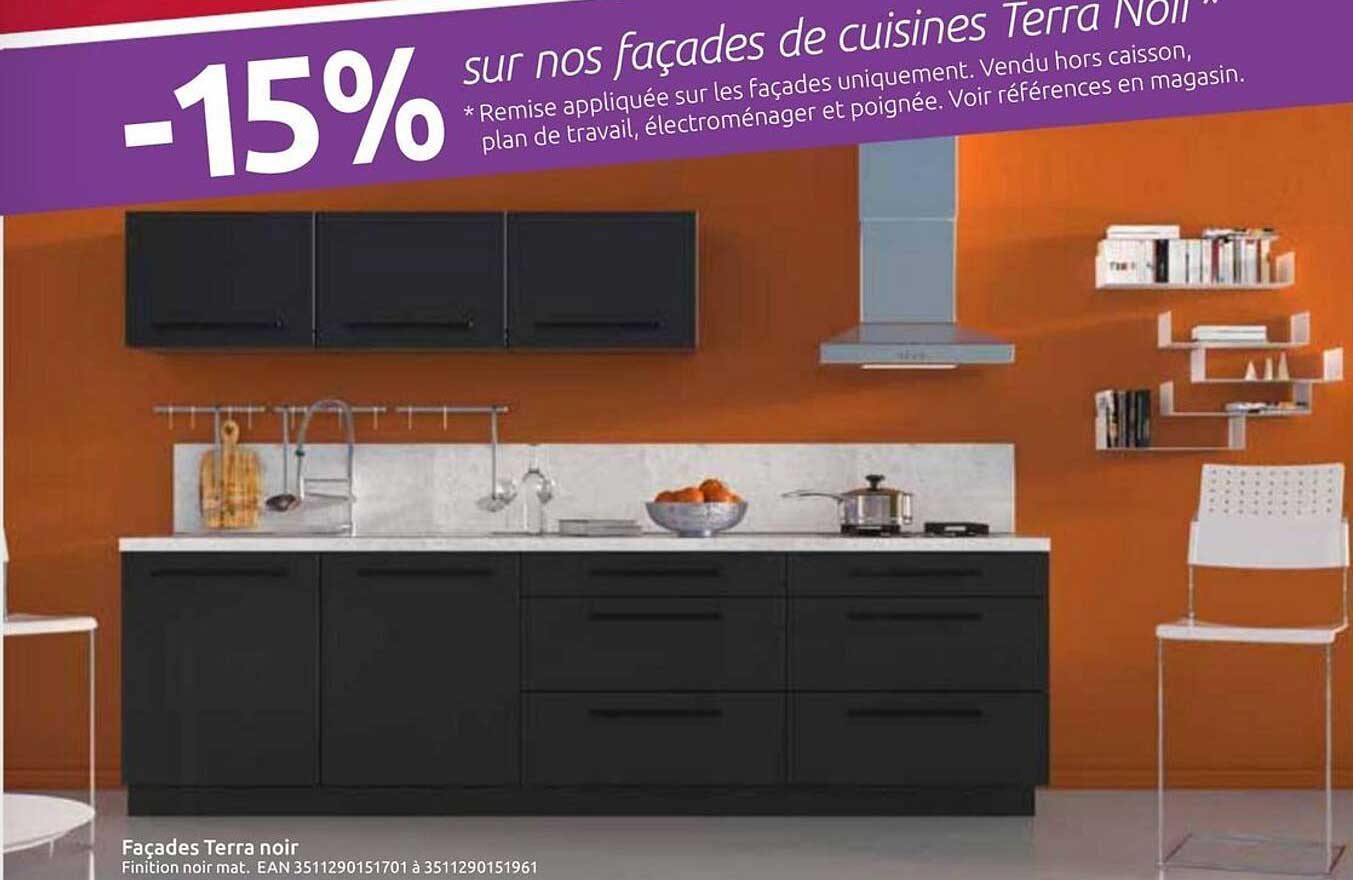 -15% sur nos façades de cuisines Terra Noir