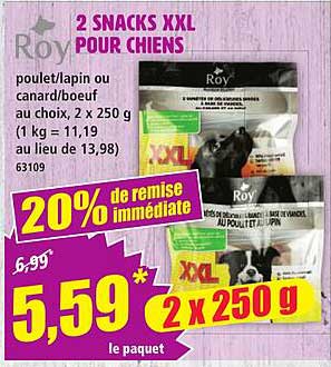 2 SNACKS XXL POUR CHIENS