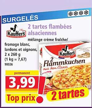 2 tartes flambées alsaciennes