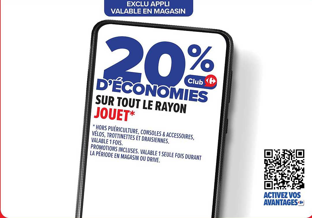 20% D'ÉCONOMIES SUR TOUT LE RAYON JOUET*