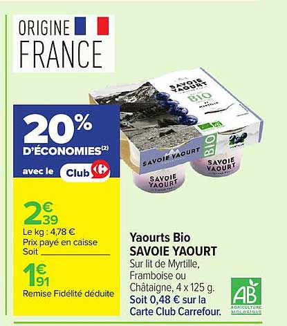 20% D'ÉCONOMIES(2) avec le Club Carrefour
