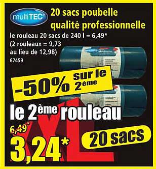 20 sacs poubelle qualité professionnelle