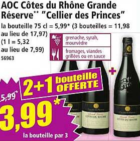 2+1 bouteille OFFERTE