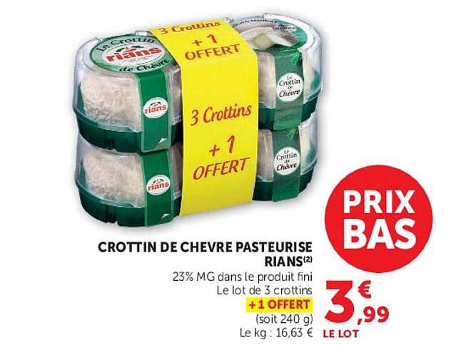 3 Crottins + 1 OFFERT