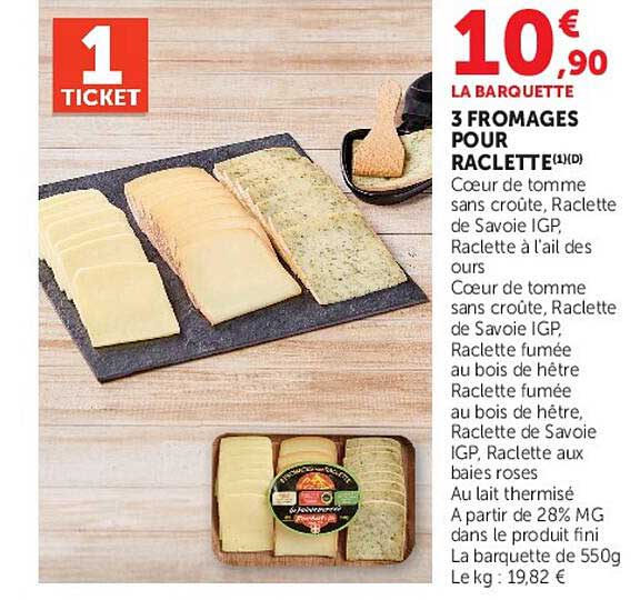 3 FROMAGES POUR RACLETTE