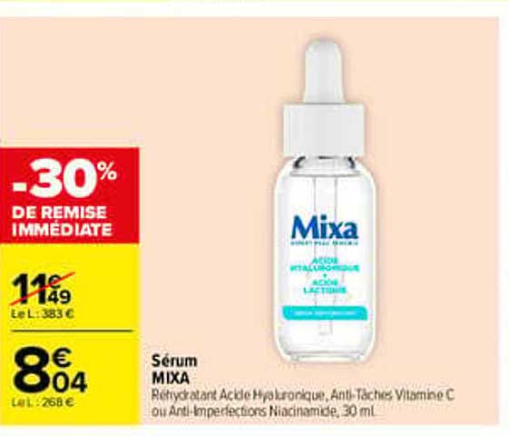 -30% DE REMISE IMMÉDIATE