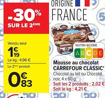 -30% SUR LE 2ÈME