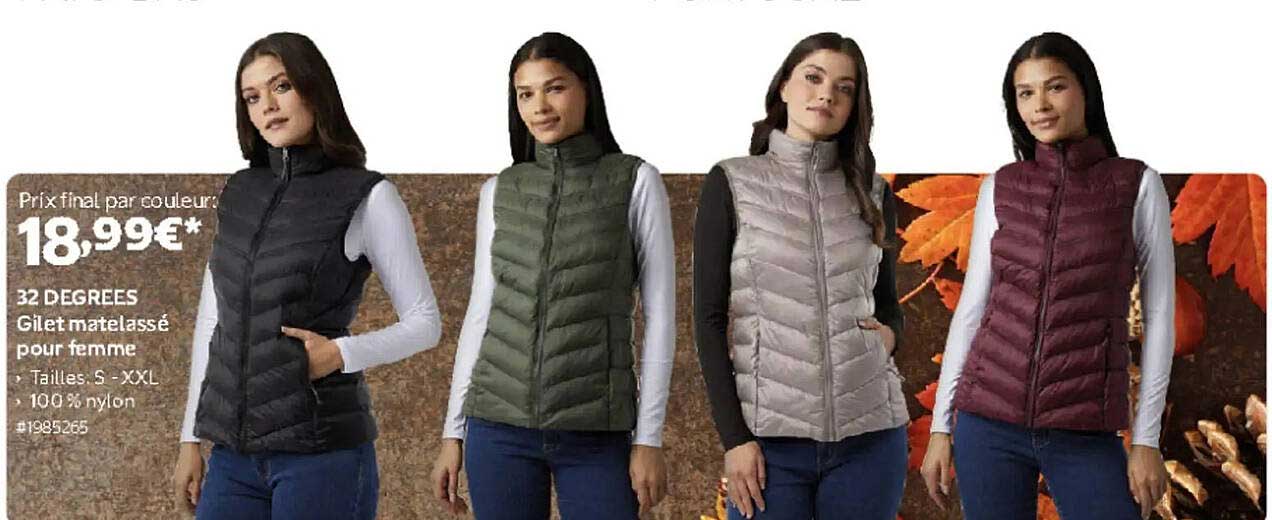 32 DEGREES Gilet matelassé pour femme