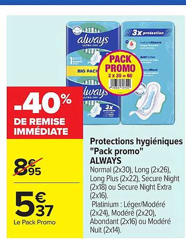 -40% DE REMISE IMMÉDIATE