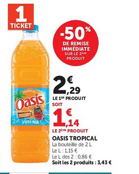 -50% DE REMISE IMMEDIATE SUR LE 2ÈME PRODUIT