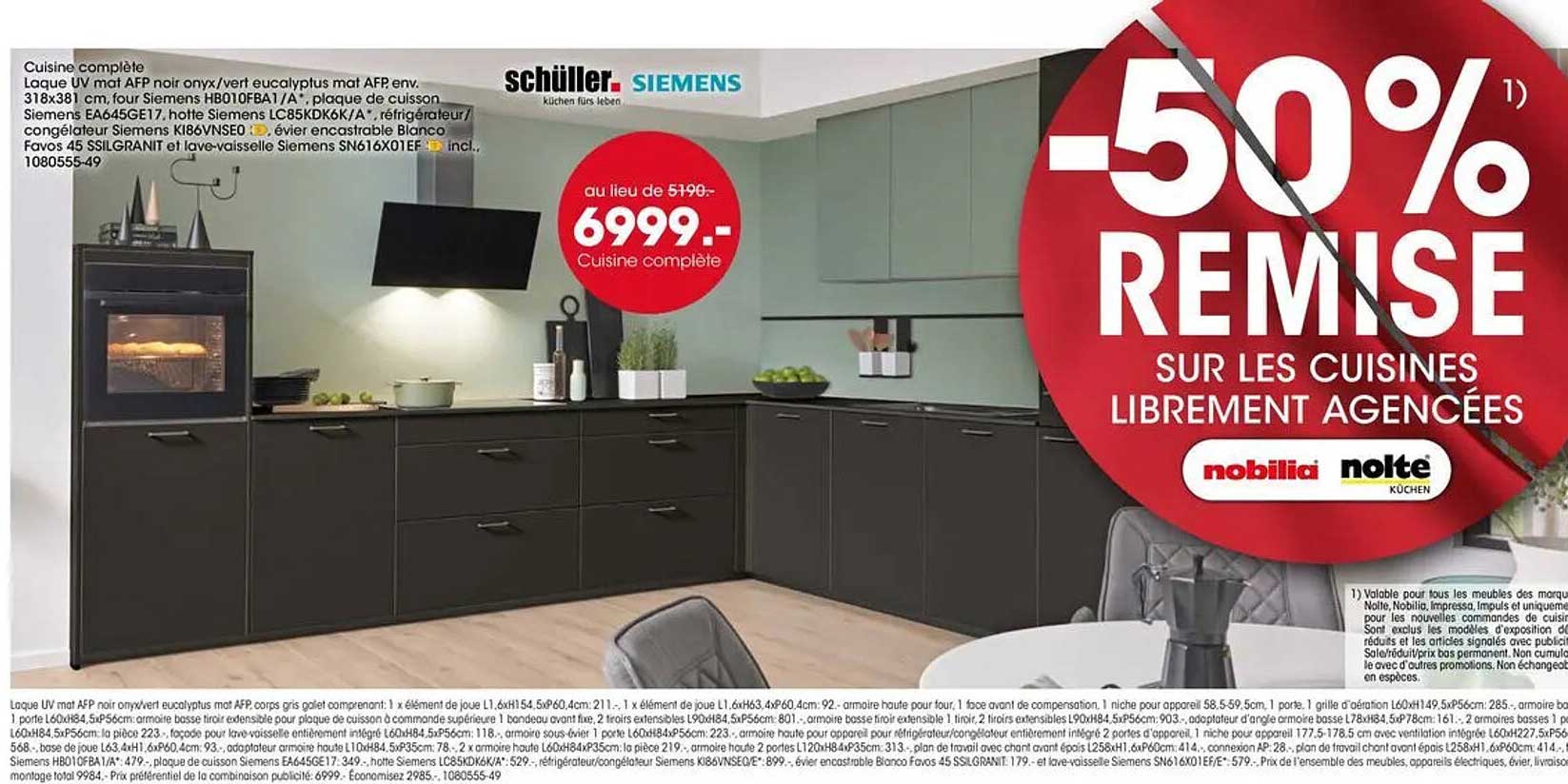 -50% REMISE SUR LES CUISINES LIBREMENT AGENCÉES