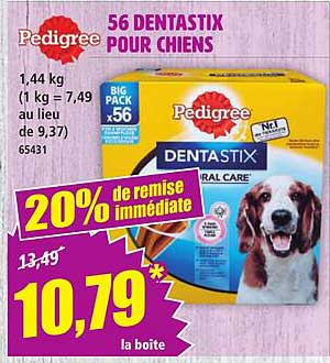 56 DENTASTIX POUR CHIENS