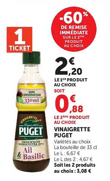 -60% DE REMISE IMMÉDIATE SUR LE 2E PRODUIT AU CHOIX