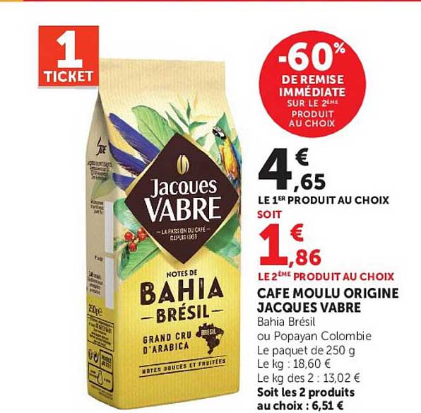-60% DE REMISE IMMÉDIATE SUR LE 2ÈME PRODUIT AU CHOIX