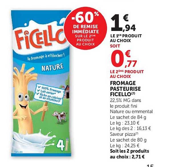 -60% DE REMISE IMMÉDIATE SUR LE 2ÈME PRODUIT AU CHOIX