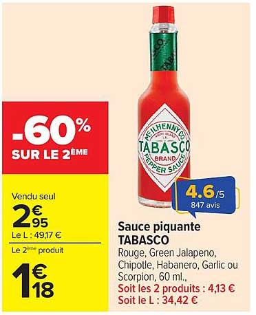 -60% SUR LE 2ÈME