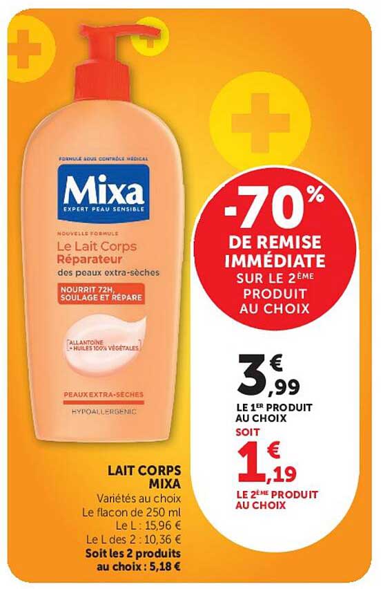 -70% de remise immédiate sur le 2ème produit au choix
