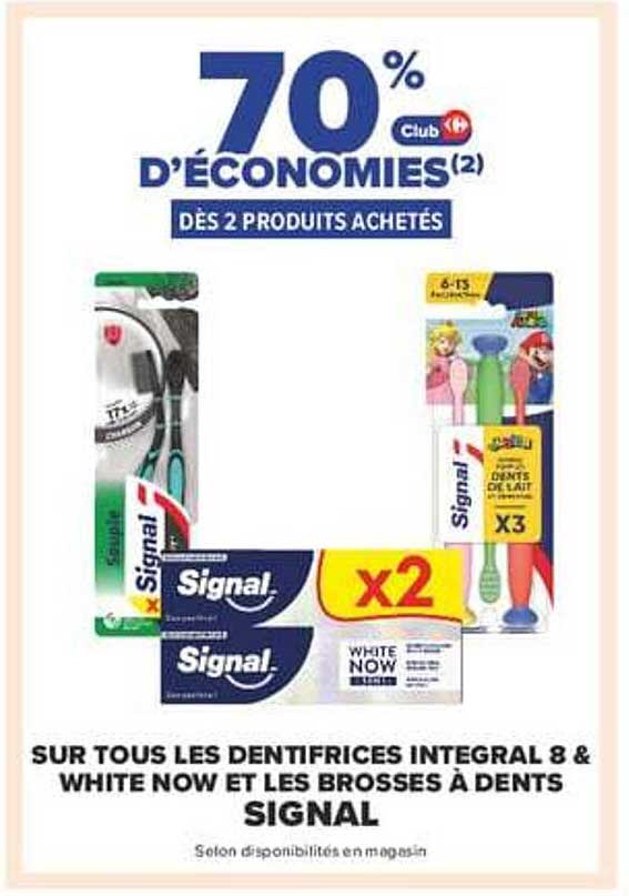 70% D’ÉCONOMIES(2) DÈS 2 PRODUITS ACHETÉS