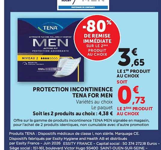 -80% de remise immédiate sur le 2ème produit au choix