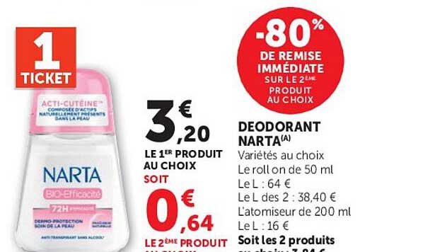 -80% DE REMISE IMMÉDIATE SUR LE 2ÈME PRODUIT AU CHOIX