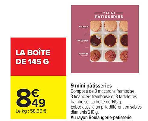9 mini pâtisseries