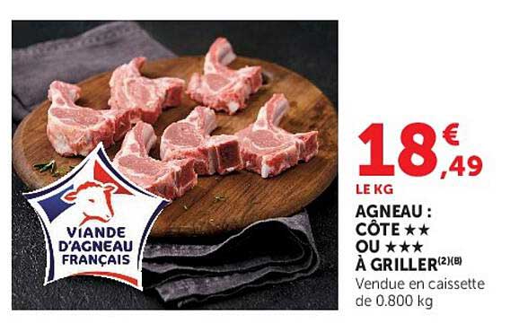 AGNEAU : CÔTE ★★ OU ★★★ À GRILLER