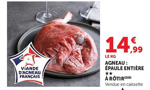AGNEAU : ÉPAULE ENTIÈRE À RÔTIR